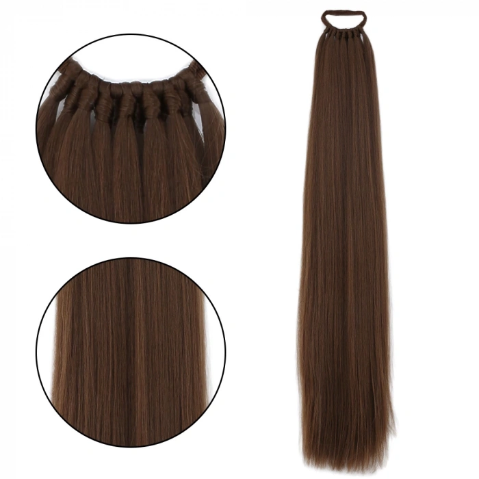 Lastik Tokalı At Kuyruğu Düz / Kumral