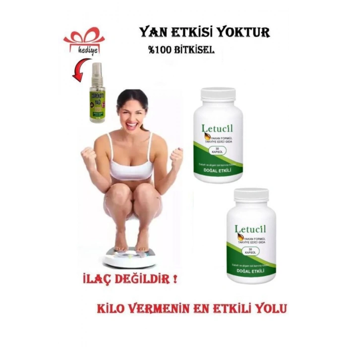 Letucil Biberiye ve Yeşil Etkili nıza-İncelmenize Takviye 30lu x 2 adet