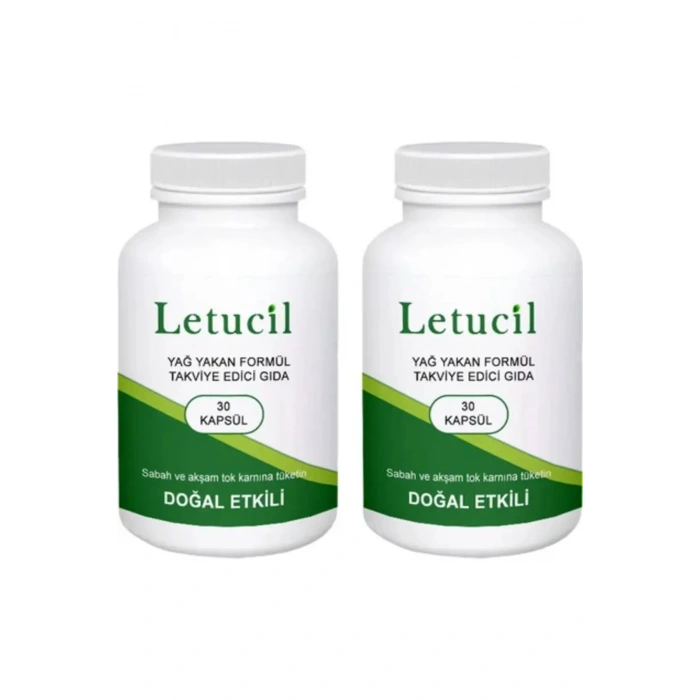 Letucil Zayıflatmaya Hafifliğinize Inceliğinize 30 Lu Yeşil Çay ve Biberiyeli Güç Desteği X 2 ADET