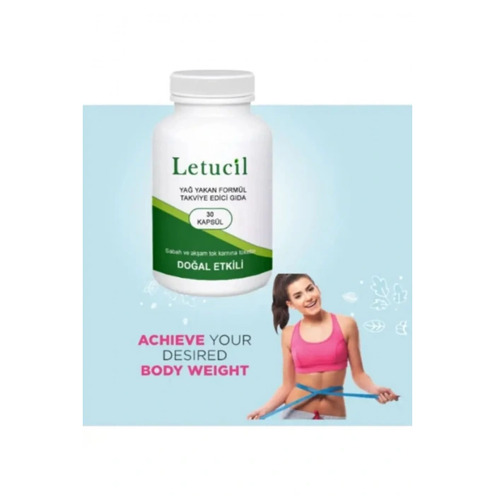 Letucil Zayıflatmaya Hafifliğinize Inceliğinize 30 Lu Yeşil Çay ve Biberiyeli Güç Desteği X 2 ADET