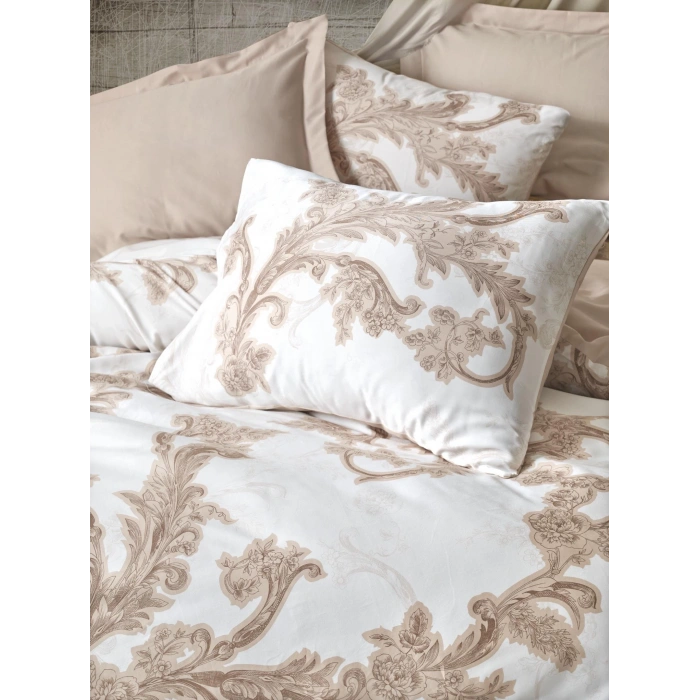 Loren Bej Çift Kişilik Saten Nev Takımı