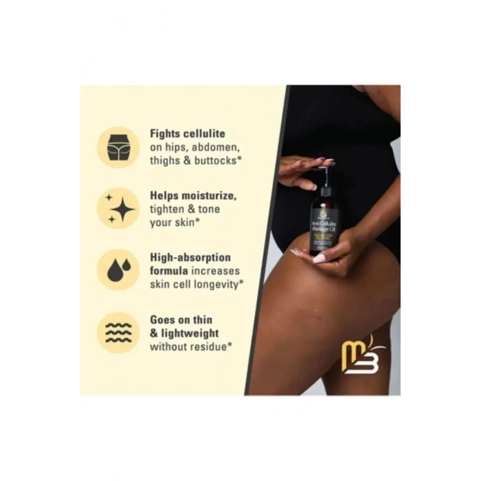 M3 Naturals Anti-Cellulite Massage Oil 240 ml Masaj Yağı + on 120 ml Kremi