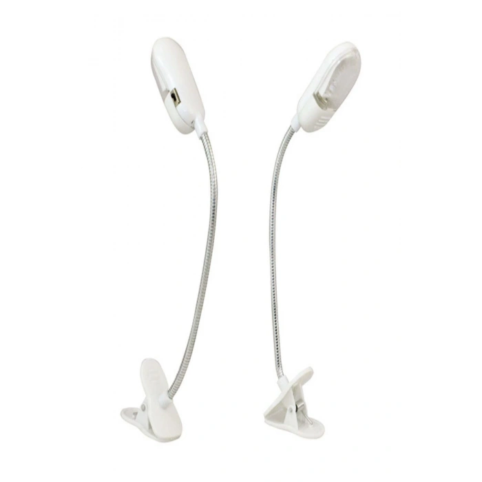 Mandallı Pilli Ledli  Okuma Ve Aydınlatma Lambası