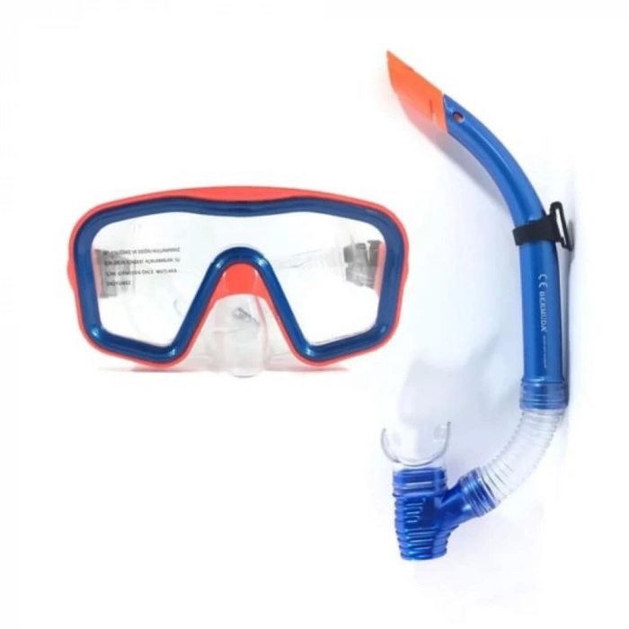 Maske Şnorkel Safari Dalış Seti Tepered Cam /113CSB