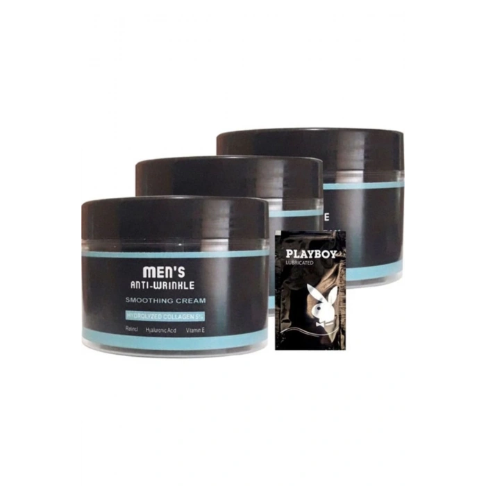 Mens 3lü Snmp20328 Smoothing Cream 100 ml Antiwrinkle Erkek Yüz Cilt Kremi + Yanında Jel