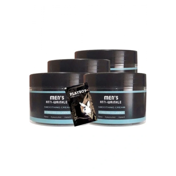 Mens 4 Adet 100 ml Snmp20356 Erkek Yüz Cilt Kremi Antiwrinkle Smoothing Cream + Yanında Jel