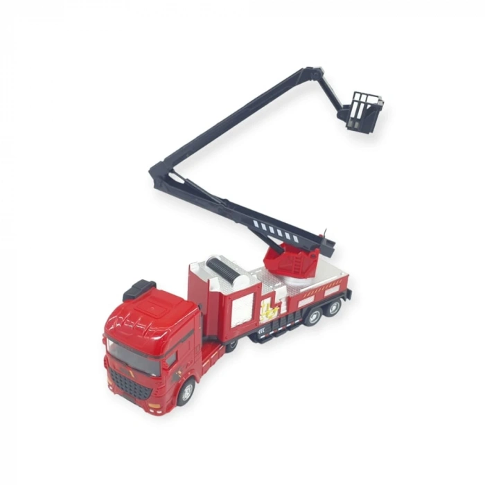 Metal İtfaiye Arabası - Merdivenli 26cm - 706-43