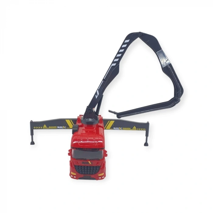 Metal İtfaiye Arabası - Söndürme Vinçli 26cm - 706-43