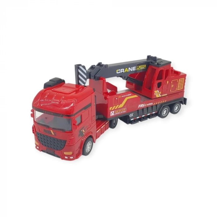 Metal İtfaiye Arabası - Vinç 26cm - 706-43