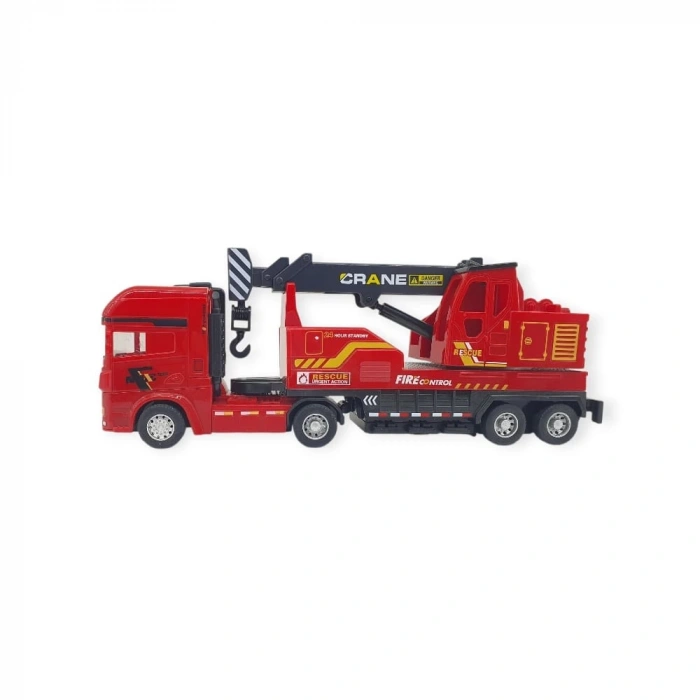 Metal İtfaiye Arabası - Vinç 26cm - 706-43