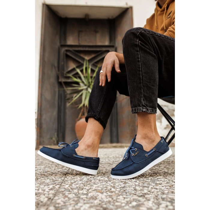 Mevsimlik Keten Ayakkabı  Mavi