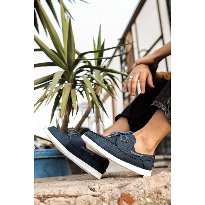 Mevsimlik Keten Ayakkabı  Mavi