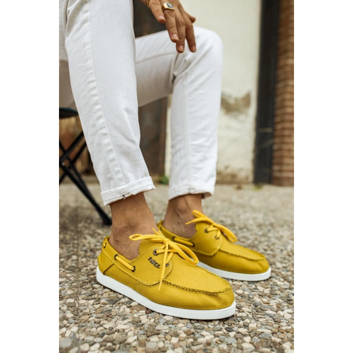 Mevsimlik Keten Ayakkabı  Sarı