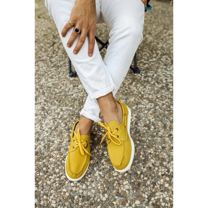 Mevsimlik Keten Ayakkabı  Sarı