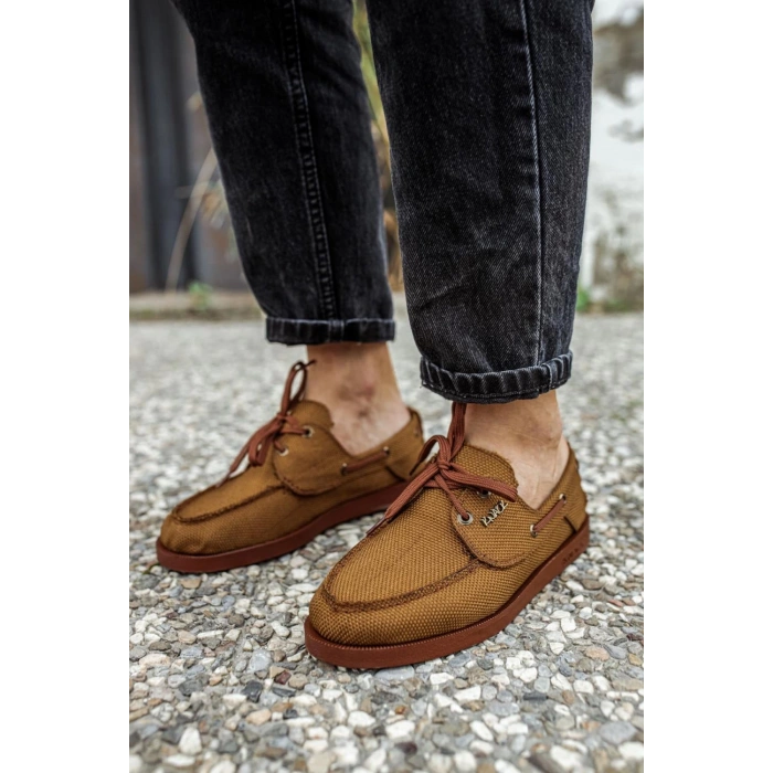 Mevsimlik Keten Ayakkabı  Taba