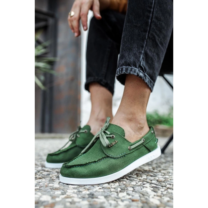 Mevsimlik Keten Ayakkabı  Yeşil