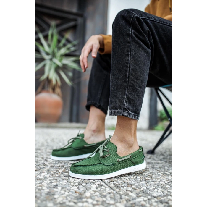Mevsimlik Keten Ayakkabı  Yeşil