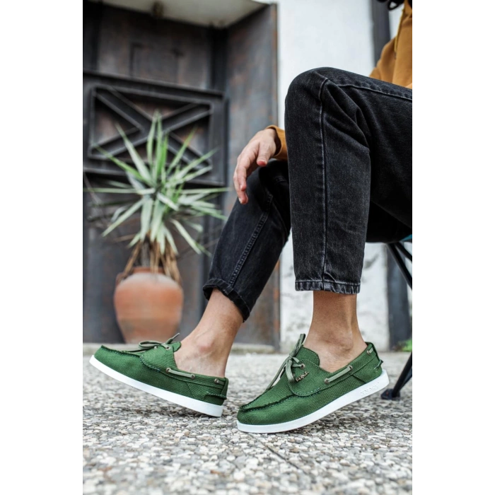 Mevsimlik Keten Ayakkabı  Yeşil