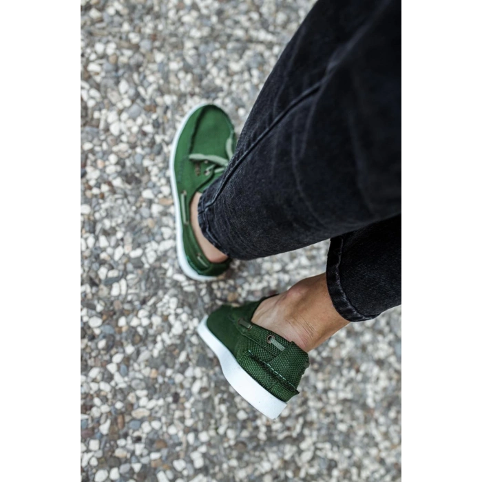 Mevsimlik Keten Ayakkabı  Yeşil