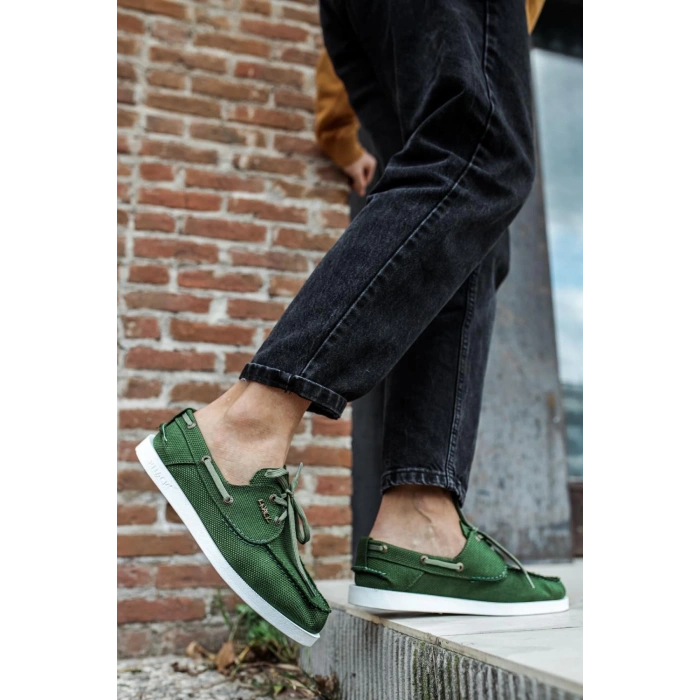 Mevsimlik Keten Ayakkabı  Yeşil