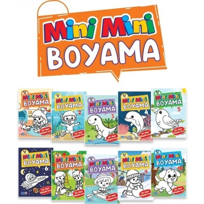 Mini Mini Boyama Kitabı Büyük Boy (10 Çeşit - 50 )