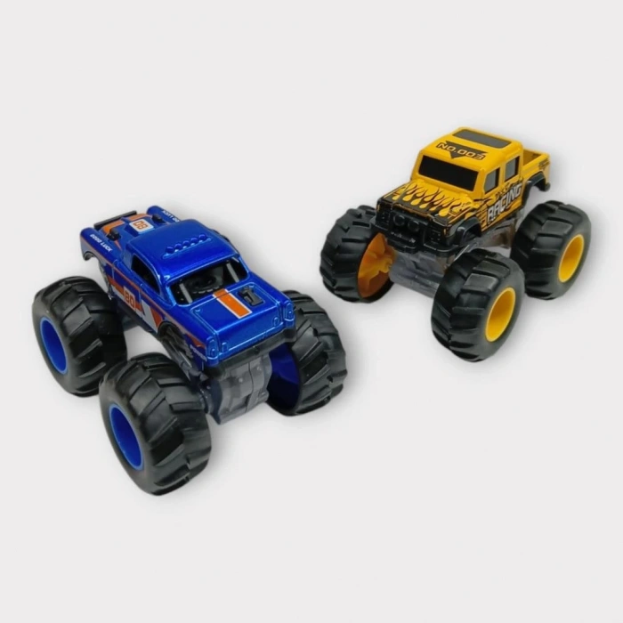 Mini Off-Road Araçlar 2li - Sarı Lacivert