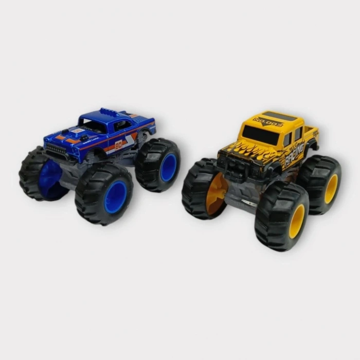 Mini Off-Road Araçlar 2li - Sarı Lacivert