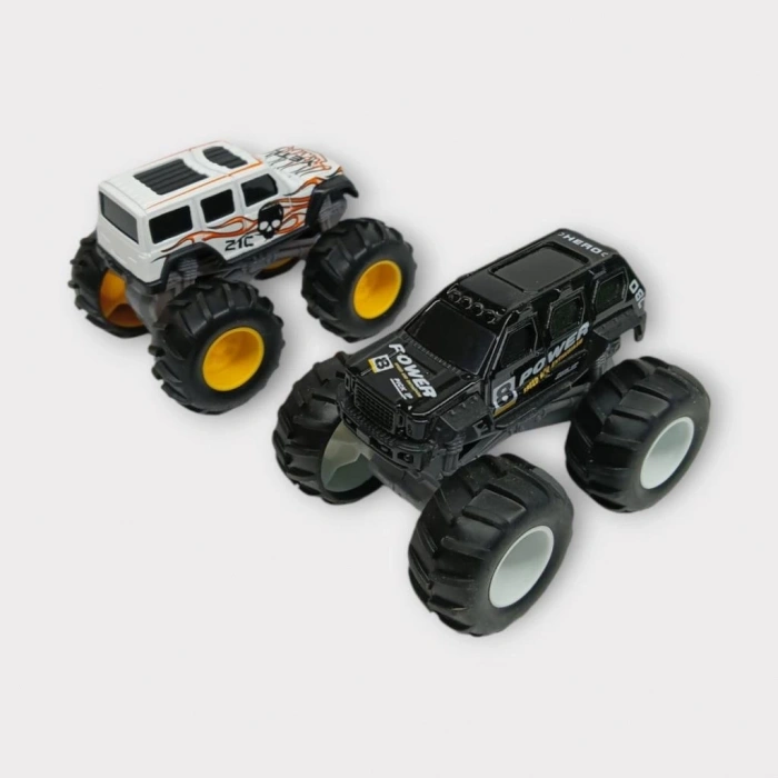 Mini Off-Road Araçlar 2li - Siyah Beyaz