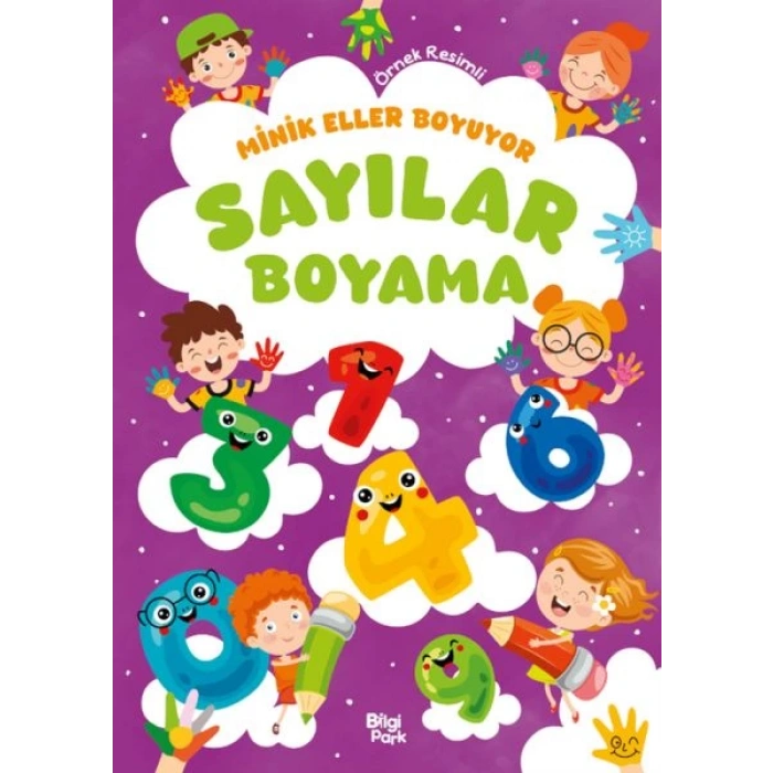 Minik Eller Boyuyor – Sayılar Boyama Kitabı (Örnek li)