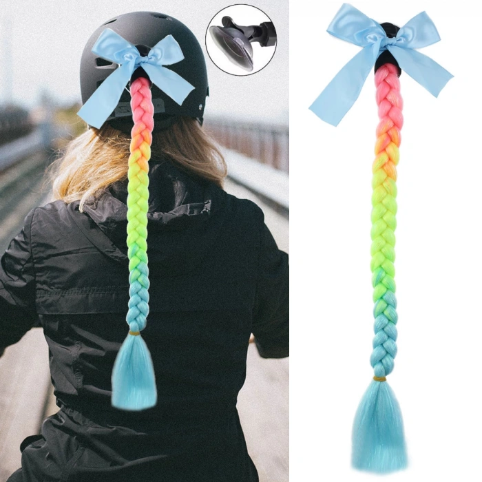 Motosiklet Kaskı Simli Örgülü At Kuyruğu / ACM05S