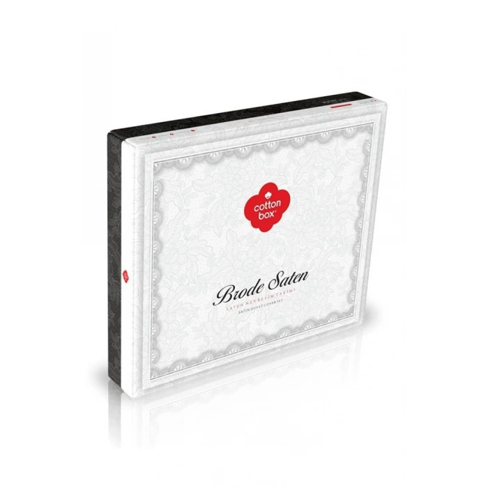 Nakışlı Çift Kişilik Saten Nev Takımı Andy Yeşil