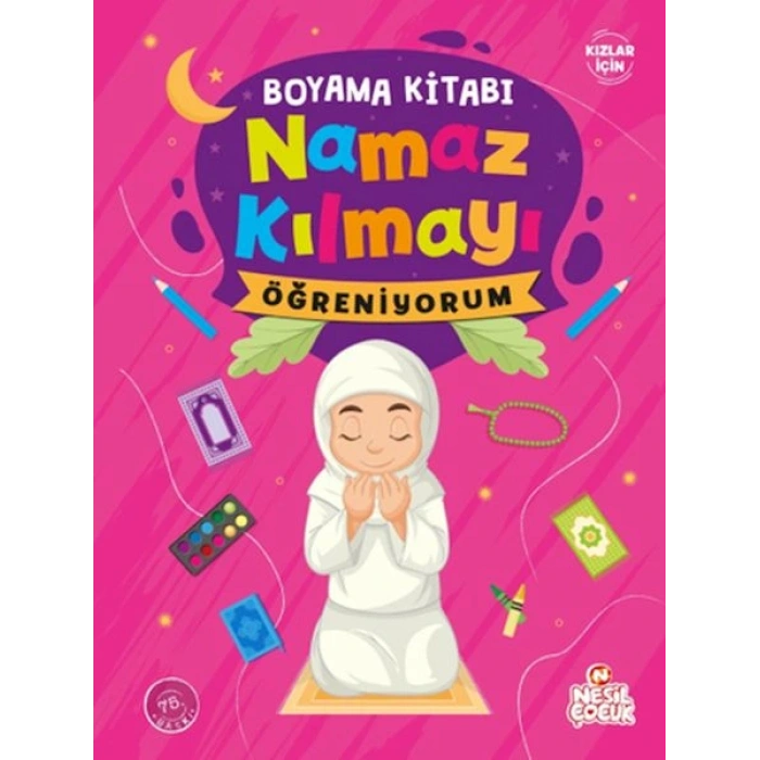Namaz Kılmayı Öğreniyorum Kız - Boyama