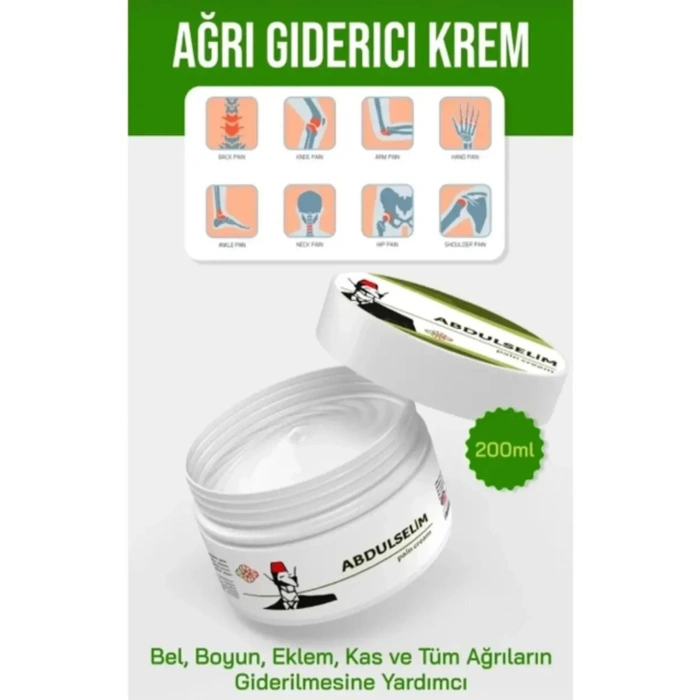 Natural Creams Abdulselim Vücut, Eklem Ağrıları için Birebir Etkili / Anti- Aging 200 ML