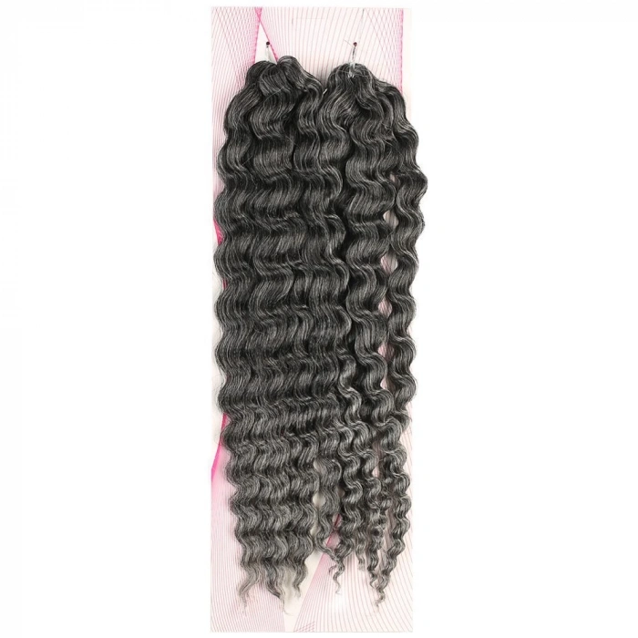 Nice Bulk Afro Su Dalgası Saç / Siyah / Gri Ombreli