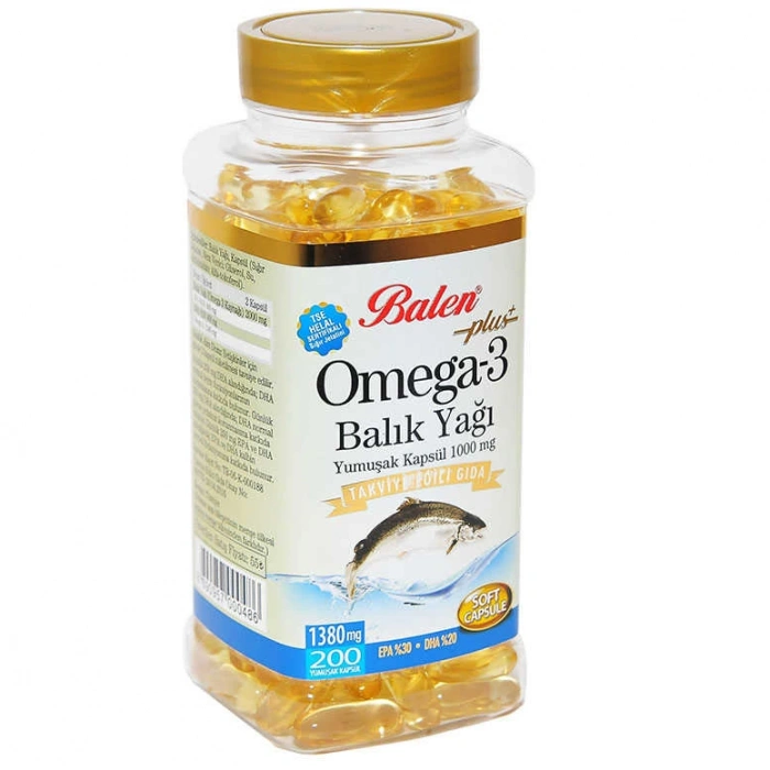Omega 3 Plus+ Balık Yağı Yumuşak 200 Kapsül