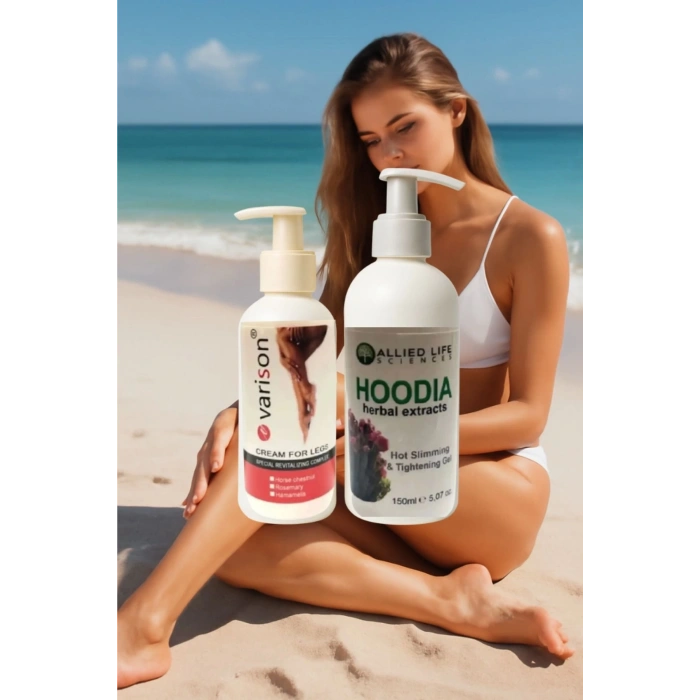 on 120 ml Bacak Krem + Hoodia Gel Yaza Hazırlık Seti