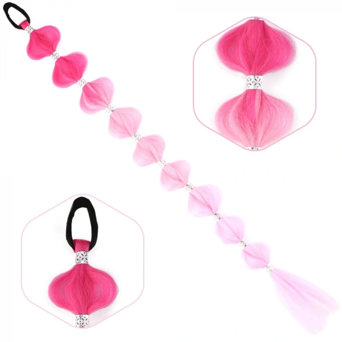 Örgülü Aksesuarlı Lastikli At Kuyruğu / ACM10