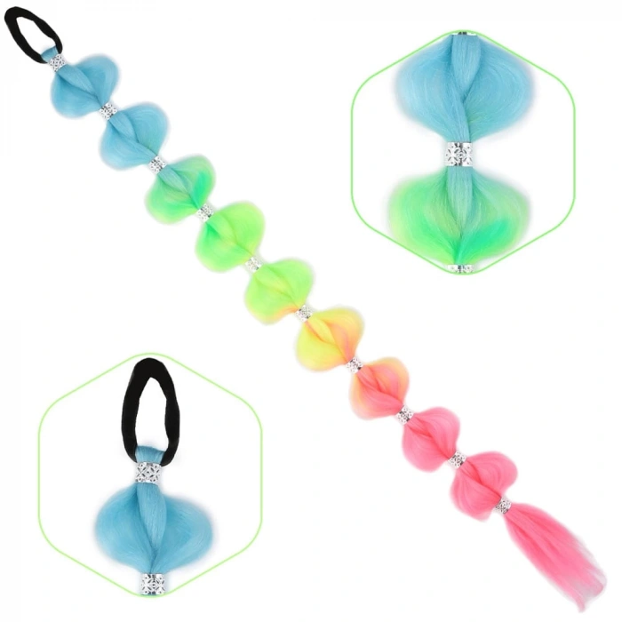 Örgülü Aksesuarlı Lastikli At Kuyruğu / ACM11