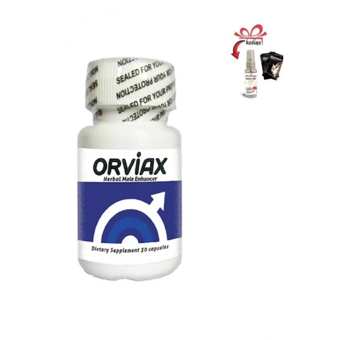 Orviax Erkeklere Özel lü Ser.tleştiricili Takviyesi 30lu x 1 ad+Afrodizayn Masaj Yağı