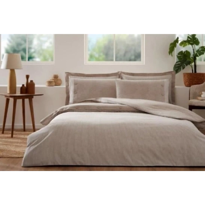 Özdilek Çift Kişilik Ranforce Nev Takımı Natural Cappuccino