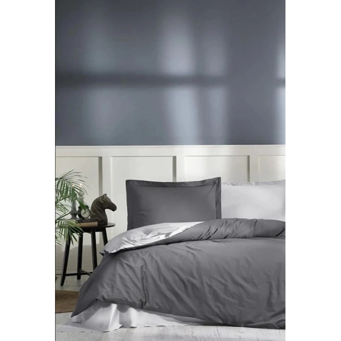 Özdilek Çift Kişilik Ranforce Nev Takımı Colourist Gümüş Antrasit