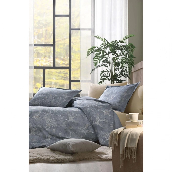 Özdilek Çift Kişilik Ranforce Nev Takımı Flor Espiral Mavi