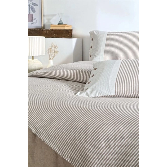 Özdilek Çift Kişilik Ranforce Nev Takımı Natural Line Bej