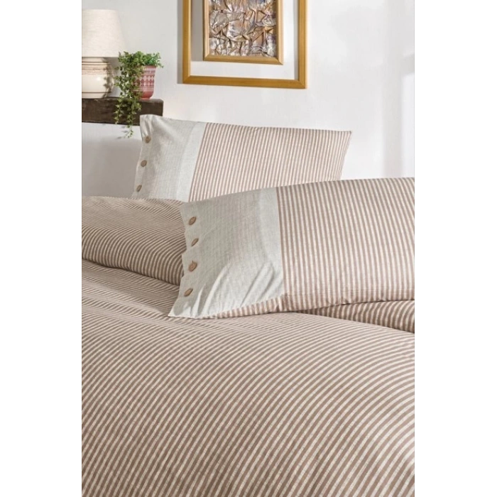 Özdilek Çift Kişilik Ranforce Nev Takımı Natural Line Somon