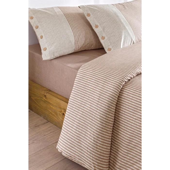 Özdilek Çift Kişilik Ranforce Nev Takımı Natural Line Somon