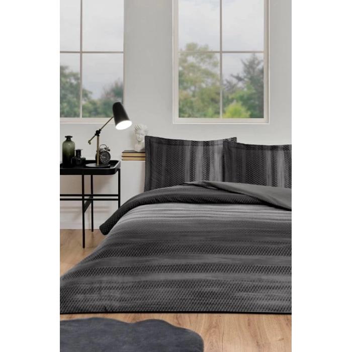 Özdilek Maskülen Çift Kişilik Nev Takımı Notte Antrasit