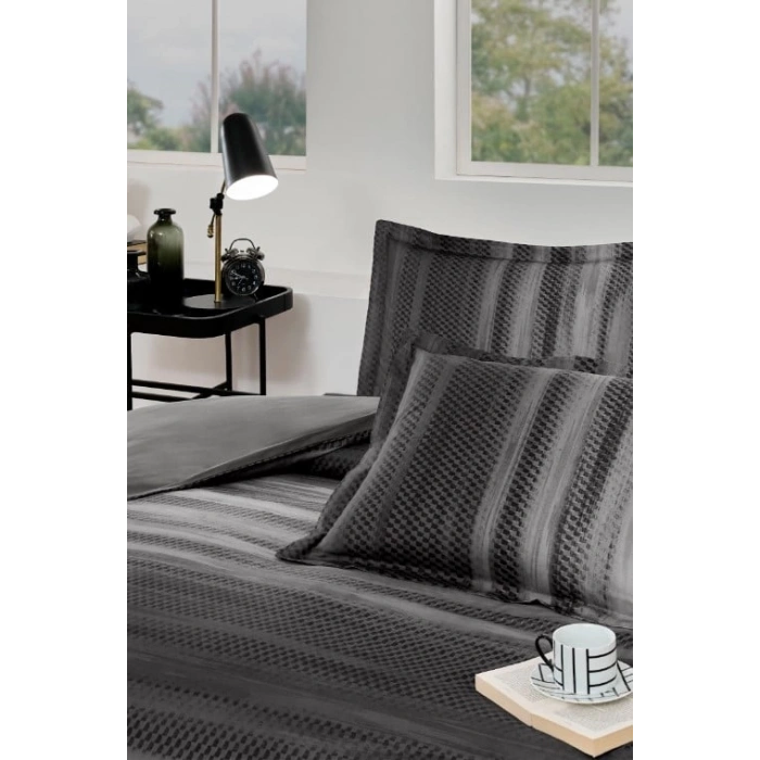 Özdilek Maskülen Çift Kişilik Nev Takımı Notte Antrasit