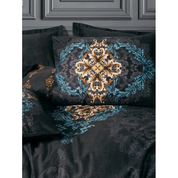 Palace Saten Çift Kişilik Nev Takımı Dorhan Siyah