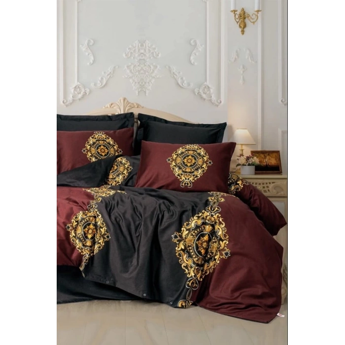 Palace Saten Çift Kişilik Nev Takımı Ebren Antrasit