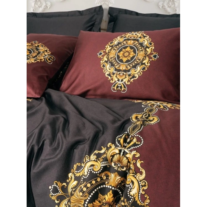 Palace Saten Çift Kişilik Nev Takımı Ebren Antrasit